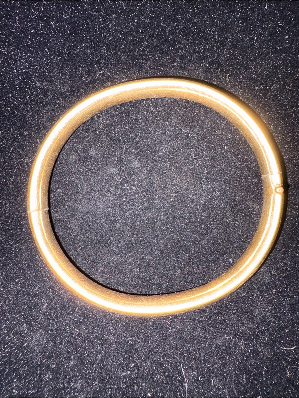 Gold-Tone Smooth Hinged Bangle Bracelet - Women Jewelry